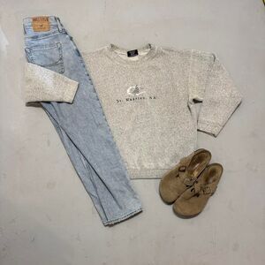 Exist Men's Grey and Blue Sweatshirt